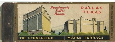 Maple Terrace on a vintage matchbook