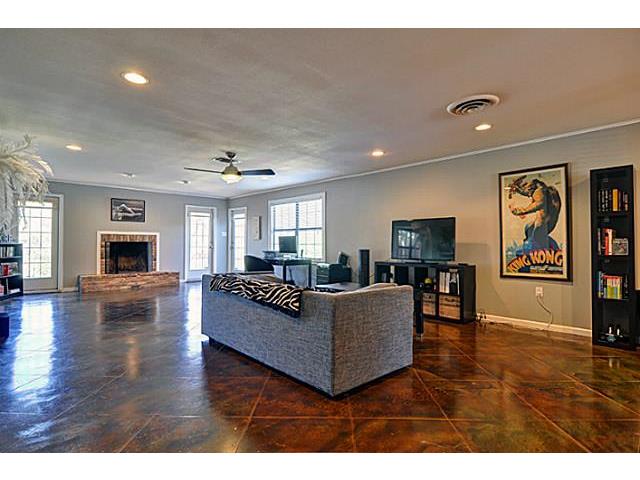 Great Room With Wood Burning Fireplace