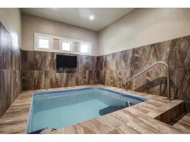 Indoor exercise pool off the master bath