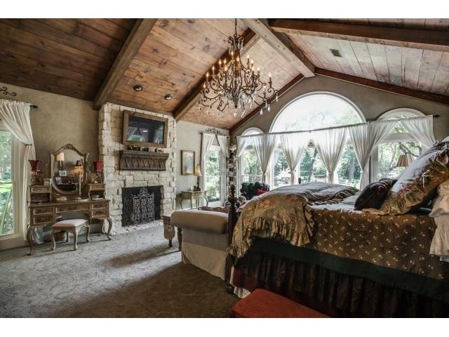 Master bedroom with fireplace