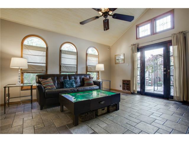 Another view of the family room overlooking the backyard.
