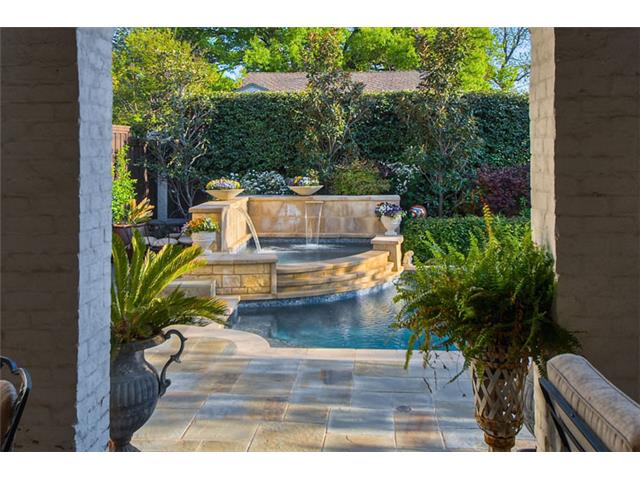 The pool & spa. A very private space enclosed with lush landscap