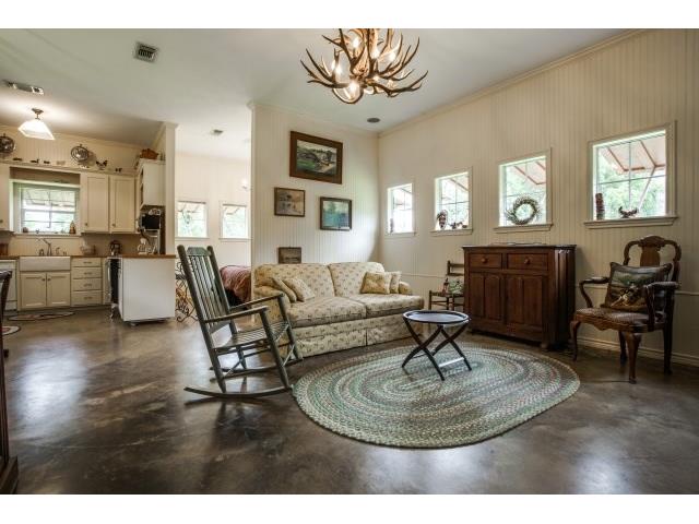 Kitchen, living area and bedroom in Dairy Barn.