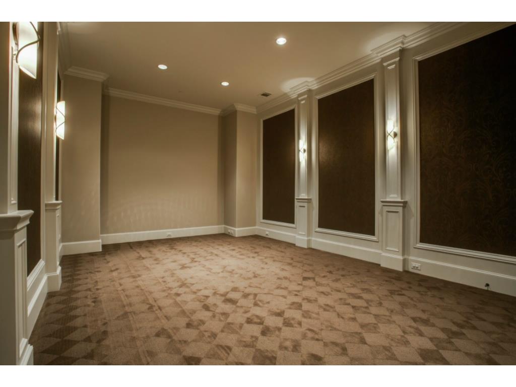 Media room located on first floor.  Has huge walk in closet.