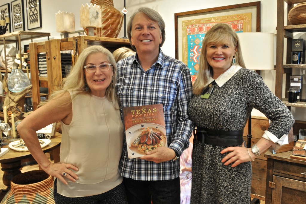 Celebri-chef Dean Fearing, flanked by Candy Evans and Regina Bruce, was signing copies of his Texas Food Bible at Anteks Curated last week. The Preston Center store will host the Dallas Safari Club on Nov. 5.