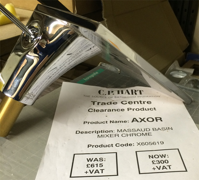 Hansgrohe AXOR Massaud Faucet over 50% off.