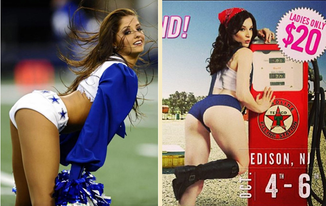 Long-sleeves appear to be the point of distinction than what could be more Texan than Texaco or the Cowboys?