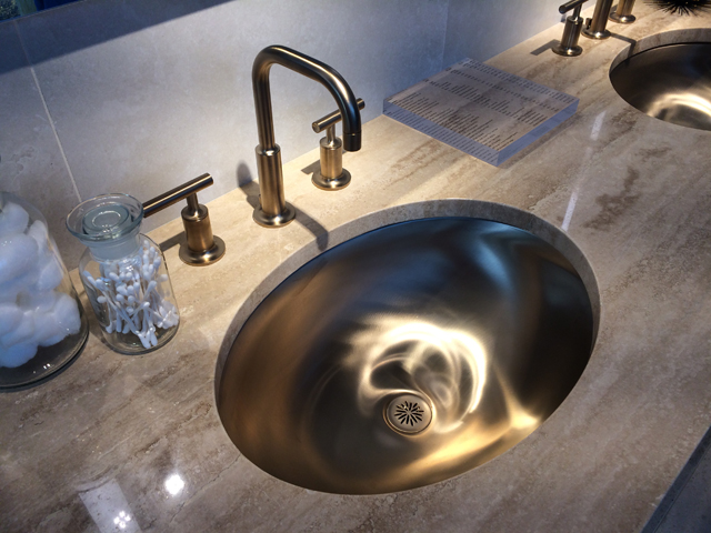Vibrant Brushed Bronze Sink 1