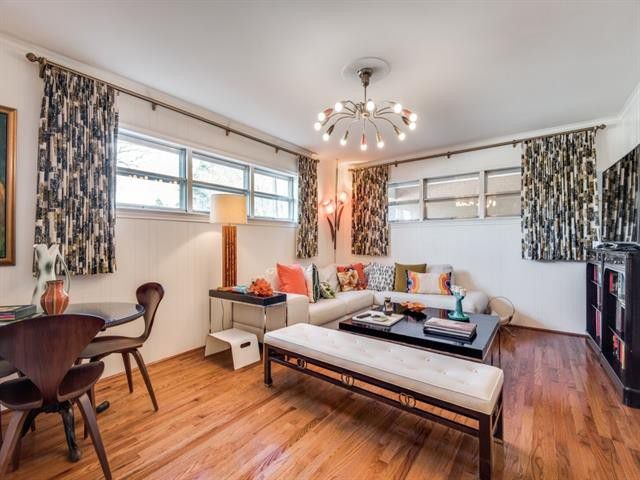 Mad Men Obsessed: This Glam Midcentury Condo Behind the Pink Wall Is a Dream | CandysDirt.com
