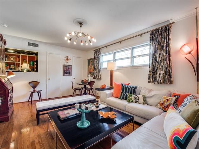 Mad Men Obsessed: This Glam Midcentury Condo Behind the Pink Wall Is a Dream | CandysDirt.com