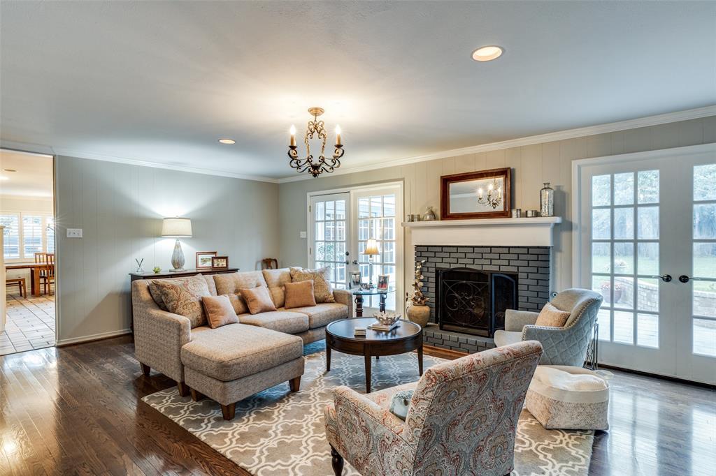 French doors add to the cottage charm