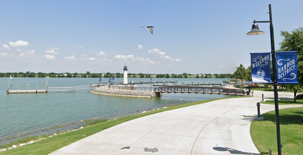 One of Rockwall's biggest attractions is its Harbor District (Google Maps)
