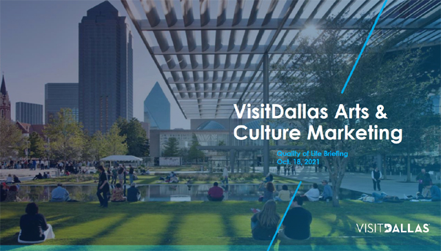 VisitDallas Arts and Culture Marketing brief