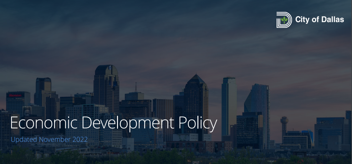 Infrastructure And Incentive Plans Approved in Dallas Economic ...