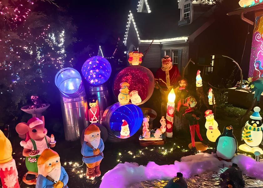 Christmas lights display