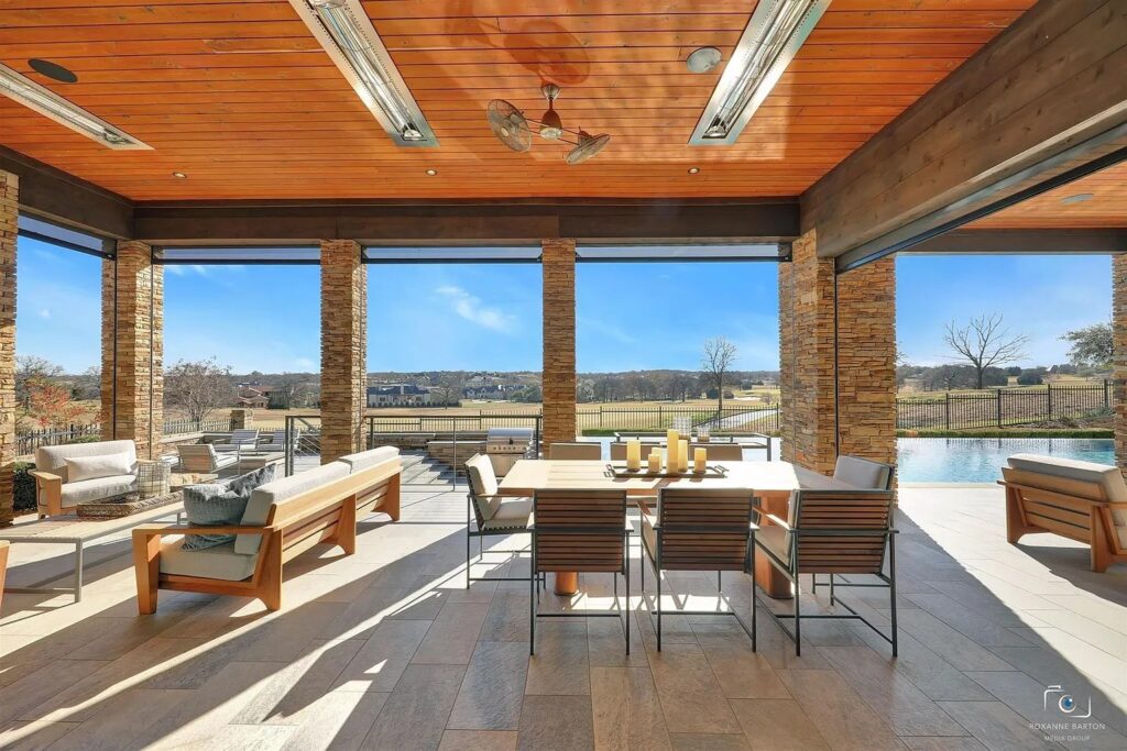 Rear view from Patrick Mahomes' mansion overlooking the Vaquero Gulf Club course