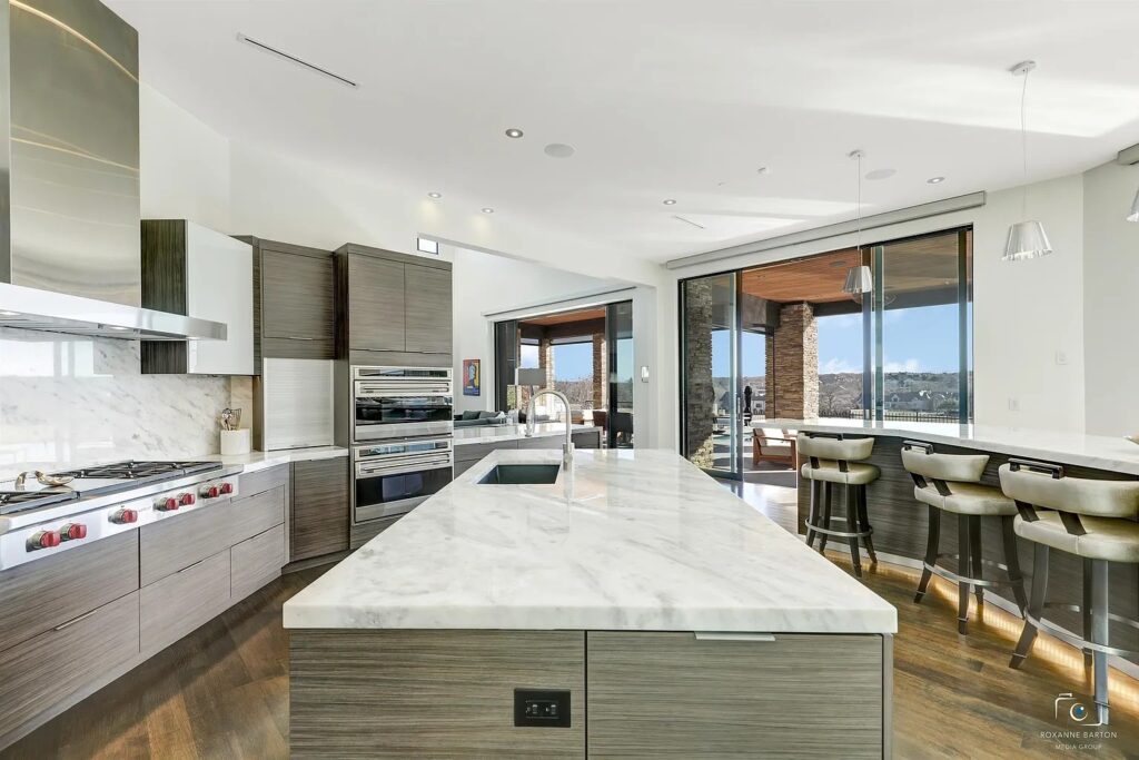 Luxury kitchen space inside Patrick Mahomes' mansion