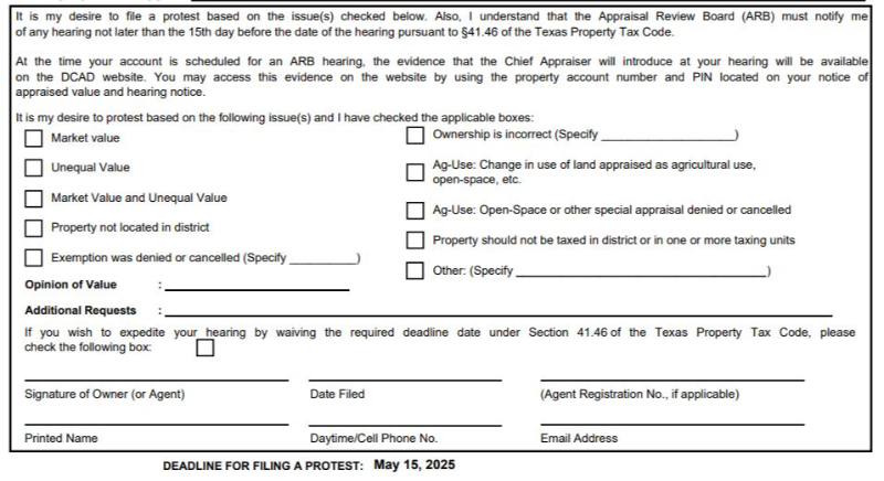 grumbling, Dallas County, property taxes