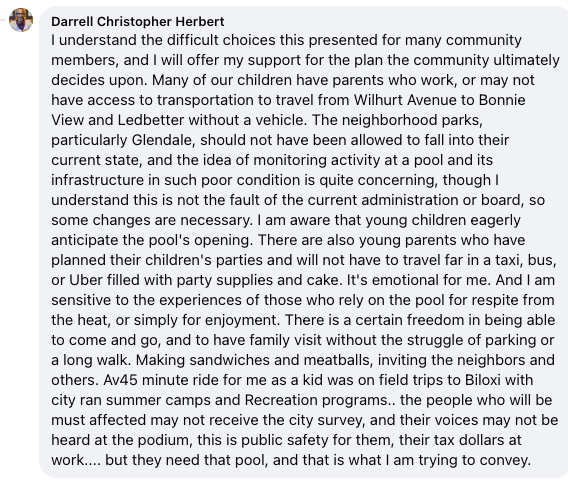 Community pools social media post