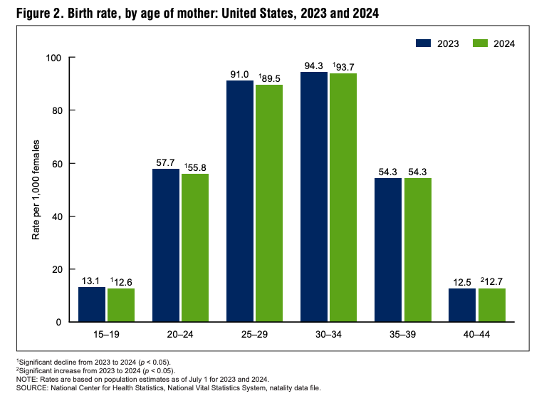 CDC birth rate data