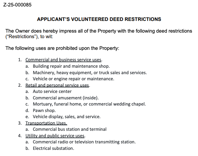 H-E-B deed restrictions