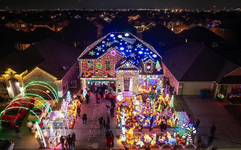 Holiday Lights and Christmas Magic in a North Texas Neighborhood