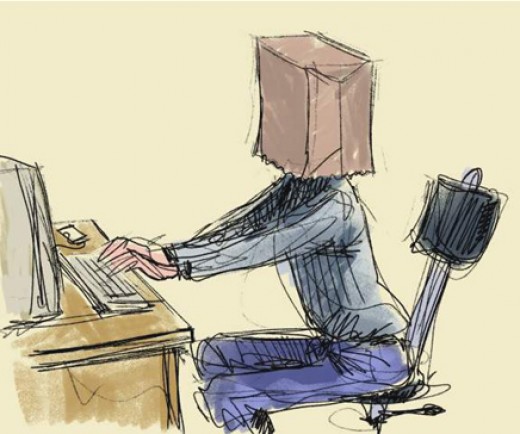 Hiding identity at computer