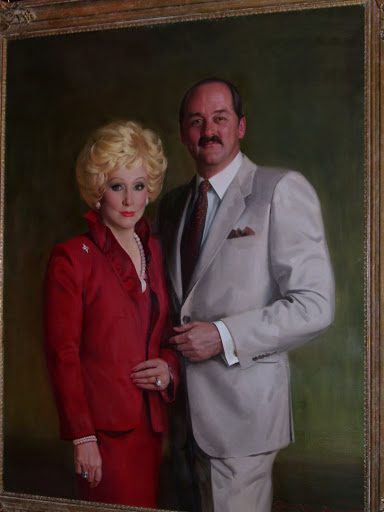 Oil painting of Mary Kay and her son Richard Rogers