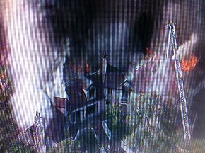 Scientology house burns1